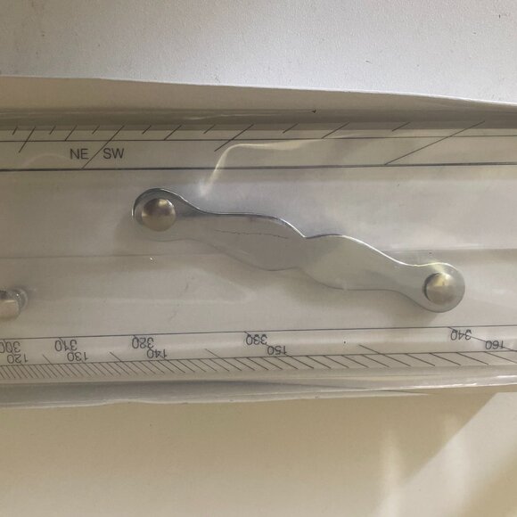 VINTAGE LINEX NAUTICAL RULER / INSTRUMENT A 618 ACRYL DENMARK MADE - Picture 3 of 12